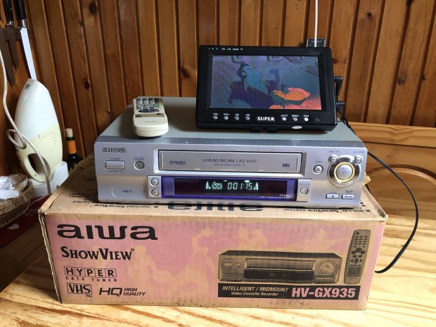 Aiwa 6 fejes hifi sztereo VHS vide recorder 