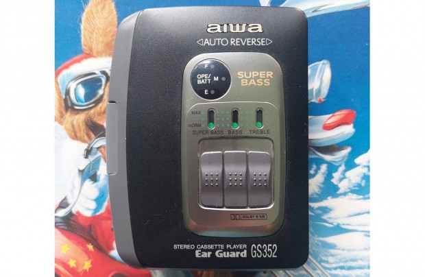 Aiwa HS-GS352 ODA-Vissza Játszó Sztereó Walkman Kazettás MAGNÓ Aiwa
