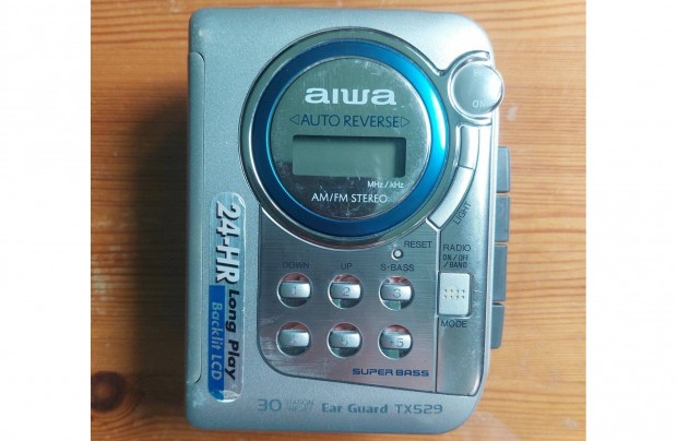 Aiwa TX529 Sztere Rdi ODA-Vissza Jtsz Walkman Kazetts MAGN