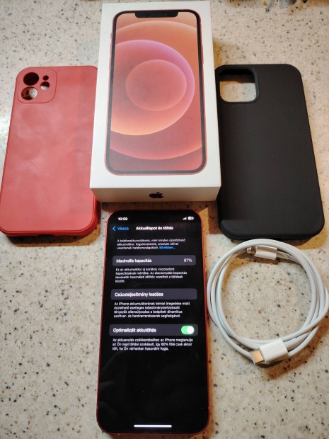 Ajndknak is kivl gyrifggetlen iphone 12 red 128gb elad