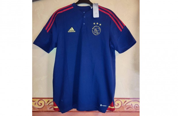 Ajax Amsterdam kék eredeti adidas póló (M, L, XL, 2XL)