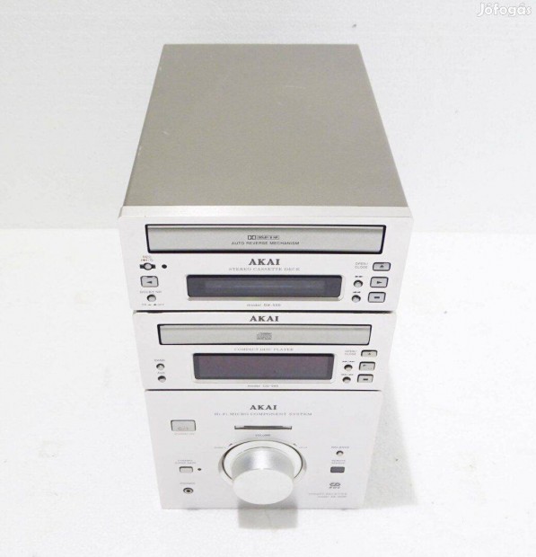 Akai Mini Hifi erst kazetta magn deck CD lejtsz ezst