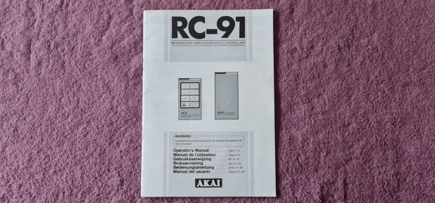 Akai RC-91/T RC-91/R infra tvvezrl hasznlati tmutat (Manual)