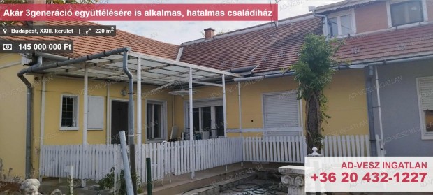 Ak�r 3gener�ci� egy�tt�l�s�re is alkalmas, hatalmas csal�dih�z