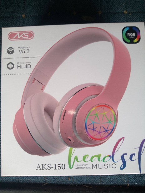 Akci 47. Bluetooth Headset Fejhallgat Rzsaszin j Bontatlan