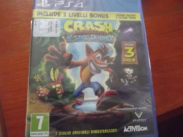 Akci Ps4 Eredeti Jtk : 85. Crash Bandicoot N Sane Trilogy j Bont