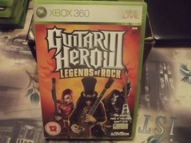 Akci Xbox 360 Eredeti Jtk : 69. Guitar Hero 3 Legends of Rock