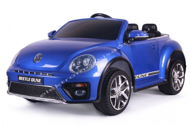 Akció! 12V-os New Volkswagen Beetle lakk kék elektromos kisautó