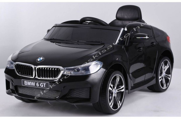 Akci! BMW GT 12V 2019 New fekete eredeti licence elektromos kisaut