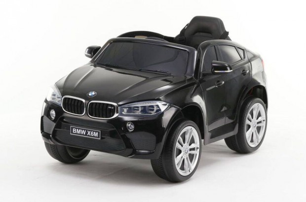 Akció! BMW X6M 12V lakk fekete 1 személyes elektromos kisautó