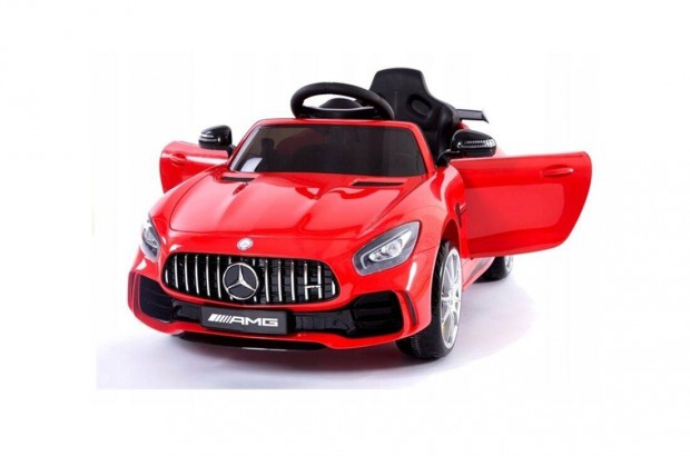 Akci! Egyszemlyes Mercedes AMG GT R 12V piros elektromos kisaut