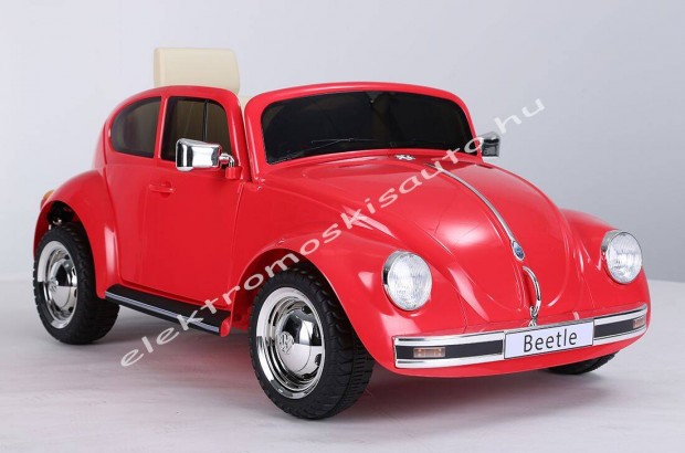 Akci! Egyszemlyes VW Beetle 12V OLD piros elektromos kisaut