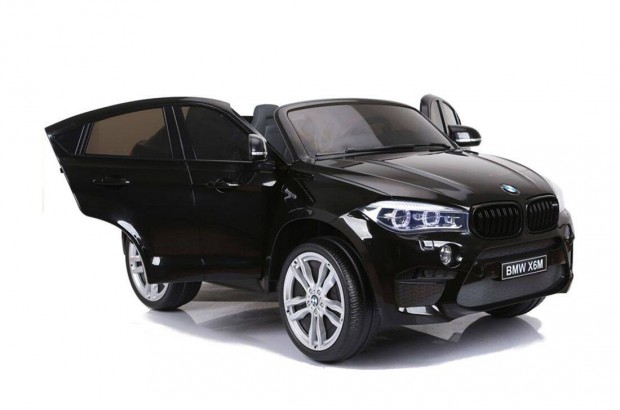 Akci! Elektromos kisaut - BMW X6M 12V lakk fekete ktszem. eredeti