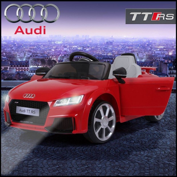 Akci! Eredeti licence AUDI TT RS 12V piros 1szem. elektromos kisaut