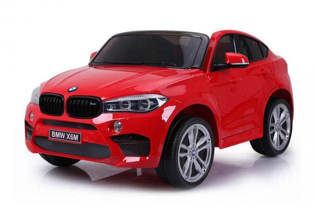 Akci! Eredeti licence BMW X6M 12V piros 2szemlyes elektromos kisaut