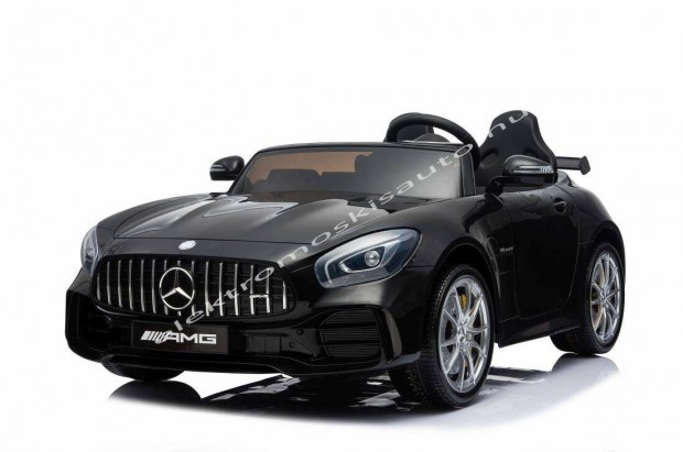 Akci! Ktszemlyes Mercedes AMG GT R lakk fekete elektromos kisaut