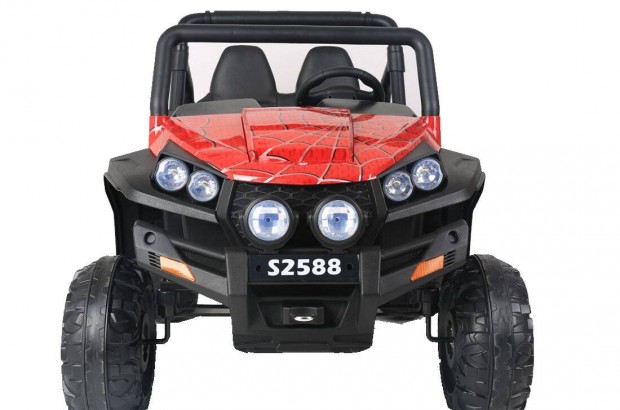 Akci! Lakkozott piros Buggy 24V XXL 2 szemlyes elektromos kisaut