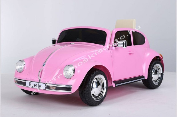 Akci! OLD Volkswagen Beetle 12V pink eredeti lic. elektromos kisaut