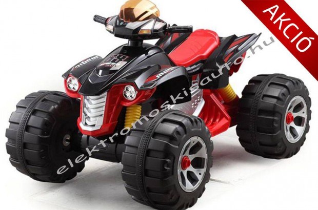 Akci! Raptor Quad 12V fekete/piros egyszemlyes elektromos kisaut