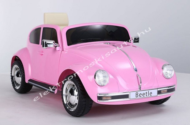 Akci! VW Beetle 12V OLD pink egyszemlyes eredeti elektromos kisaut