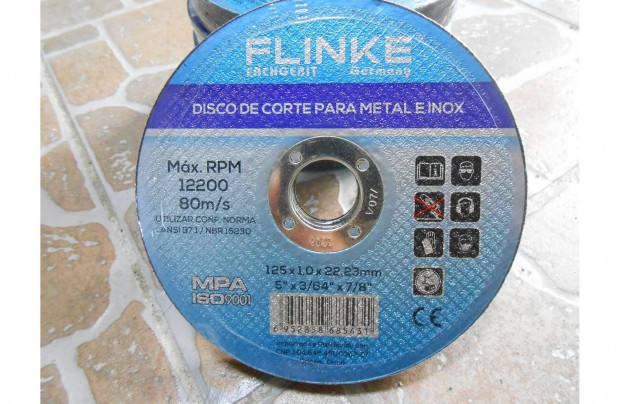 Akci!!! Flinke 125-s inox fmvg korong 1mm J minsg termk!