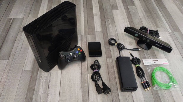 Akcis! Kinect + Xbox 360 E Slim 250gb Konzol +Ajndk Jtk!