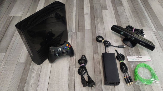 Akcis! Kinect + Xbox 360 E Slim 4gb Konzol +Ajndk Jtk!