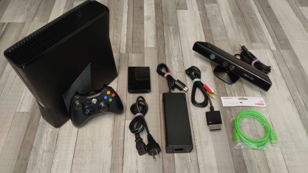 Akcis! Kinect + Xbox 360 S Slim 250gb Konzol +Ajndk Jtk!