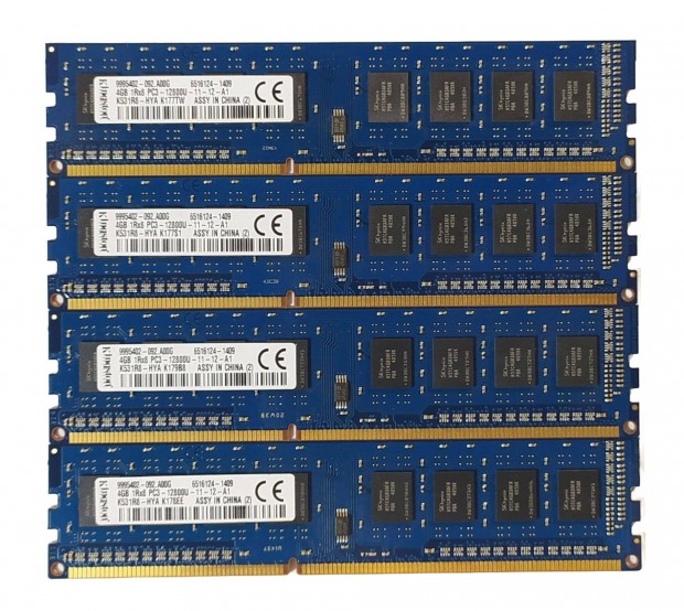 Akcis! Kingston 16GB (4x4GB) DDR3 1600MHz memria