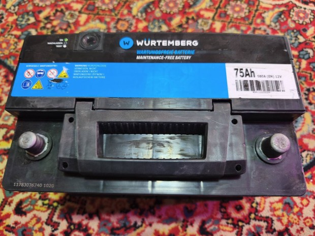 Akkuml�tor 75Ah 680A W�rtenberg 2�v garanci�val