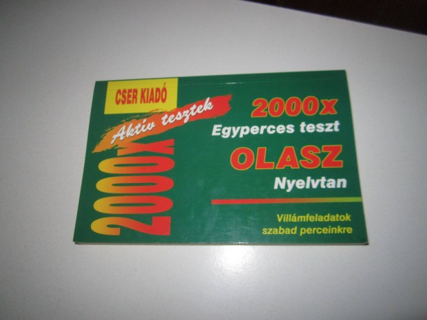 Aktív tesztek 2000x egyperces teszt olasz nyelven