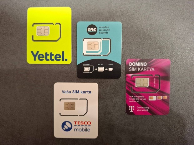 Aktivált Regisztrált (Aktív) SIM kártya Yettel, One Vodafone, Telekom