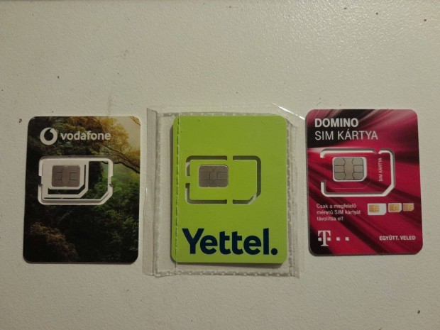 Aktivlt, regisztrlt Vodafone (One), Yettel, Telekom SIM krtya