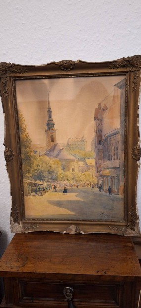 Akvarell Turi-Jobbgy Budapest kpe