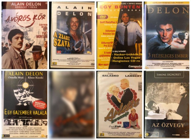 Alain Delon DVD filmek gyűjtemény 12db egyben