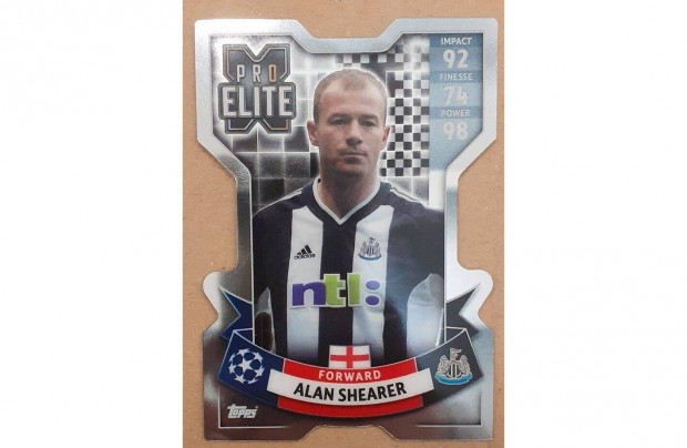 Alan Shearer Newcastle Chrome X Pro Elite focis krtya Match Attax