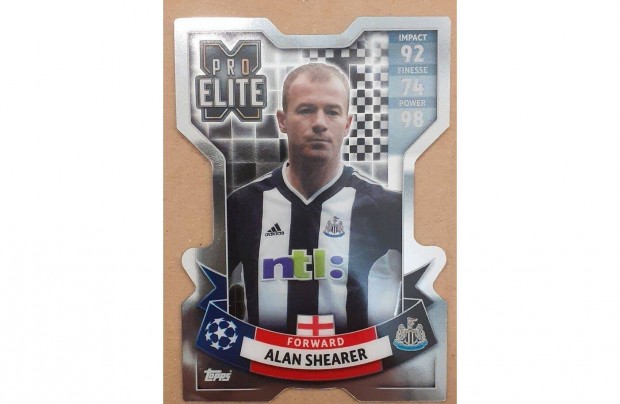 Alan Shearer Newcastle Chrome X Pro Elite focis krtya Match Attax