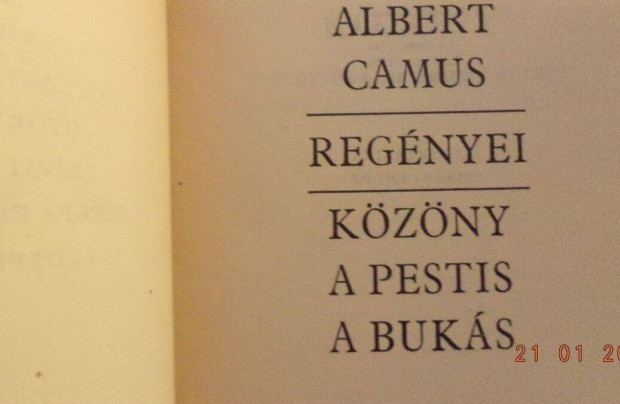 Albert Camus 3 db regnye egy ktetben