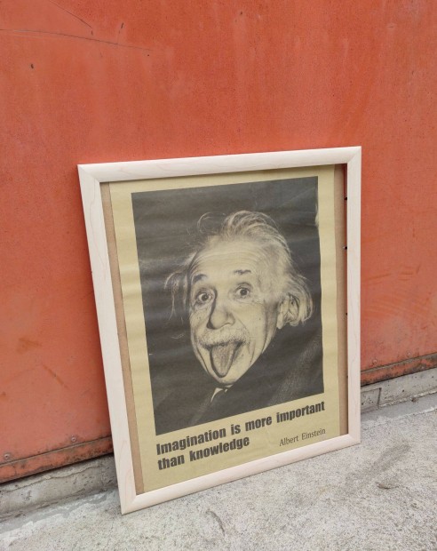 Albert Einstein ikonikus nyelvnyújtogatós fali képe (poszter) eladó