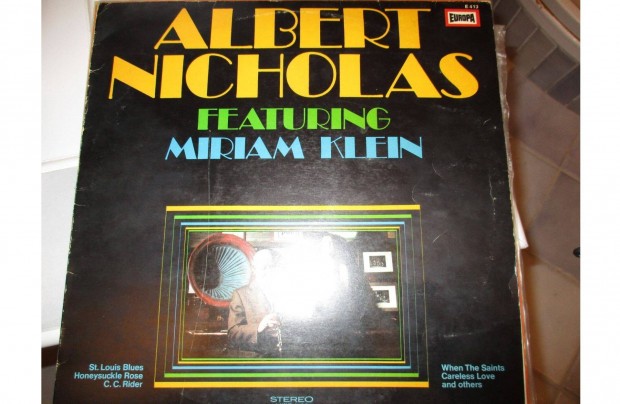 Albert Nicholas featuring Miriam Klein LP hanglemez elad