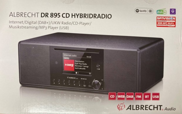 Albrecht DR 895 internet /FM /CD /BT rádió