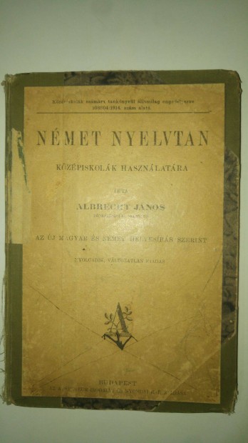 Albrecht Jnos Nmet nyelvtan