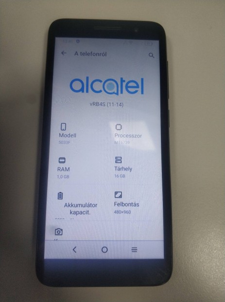 Alcatel 1 j, Android 11-el
