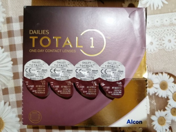 Alcon Dailies Total napi kontaktlencsk, 20 db -3,75-s erssg