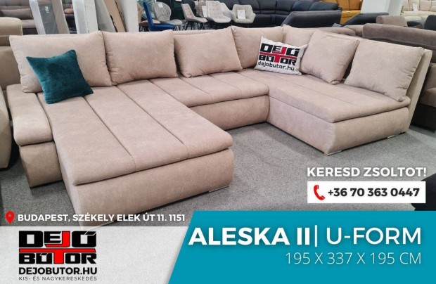 Aleska II ualak kanapé 195x337x195 cm szivacsos ülőgarnitúra sarok