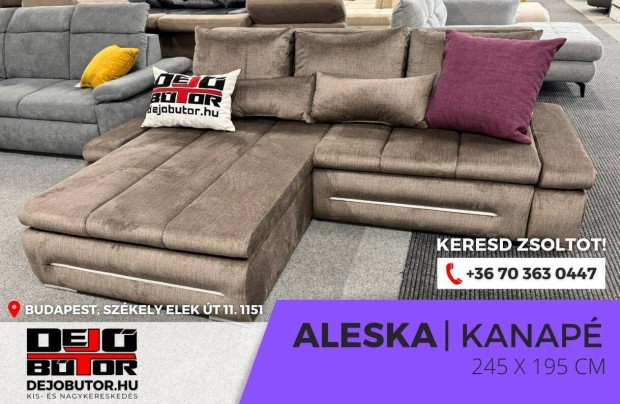 Aleska I. LED prns kanap lgarnitra 245x195 cm szivacsos drapp