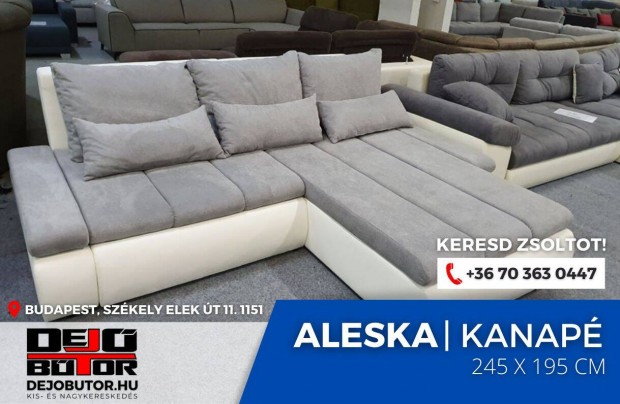 Aleska I. gray sarok prmium kanap lgarnitra 245x195 cm gyazhat