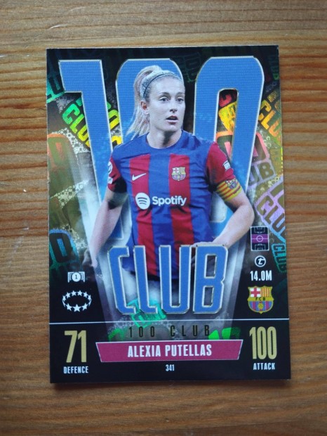 Alexia Putellas (Barcelona) 100 Club Ni Bajnokok Ligja 2023 krtya