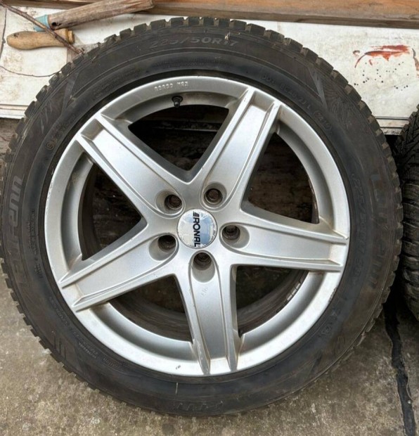 Alfa Opel 5x110 17" alufelni szett 225/50R17 tli gumikkal