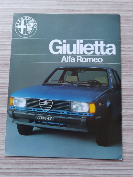 Alfa Romeo Giulietta (1980) prospektus, katalgus.